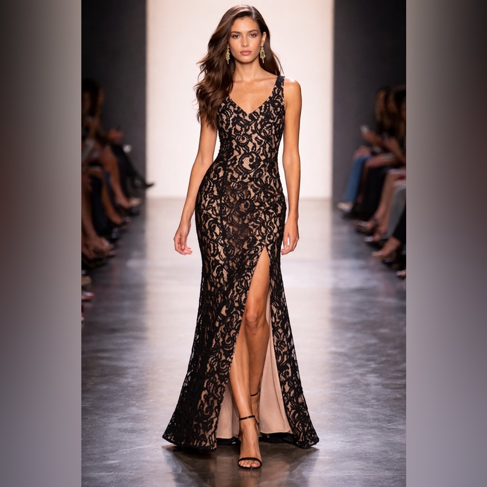 NWT BCBGeneration Black Lace Gown – Noir